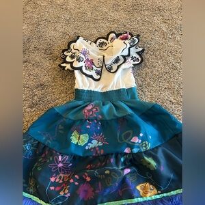 Disney Encanto Mirabel Costume Dress Embroidered Girls Size 4‎-6X
